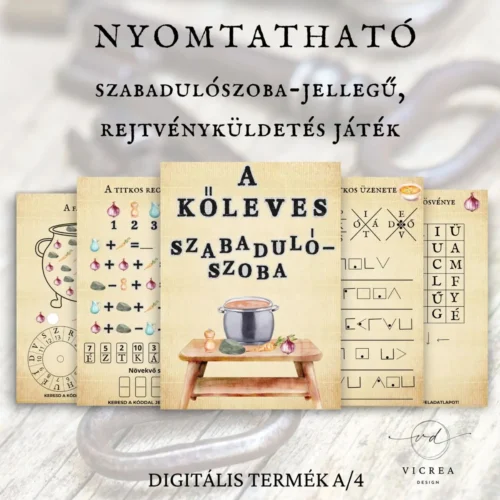Kőleves kaland – szabadulószoba-jellegű nyomtatható játék