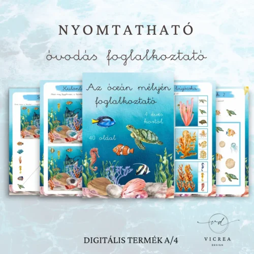 Óceán mélyén foglalkoztató (4+) - Játékos fejlesztés 40 oldalon