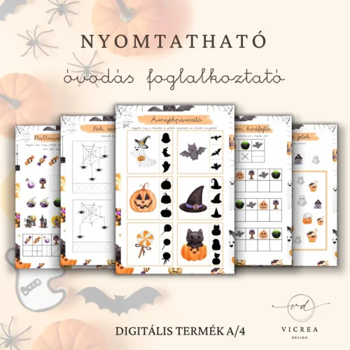 Halloween óvodás foglalkoztató (nyomtatható PDF, 40 oldal) - Image 2
