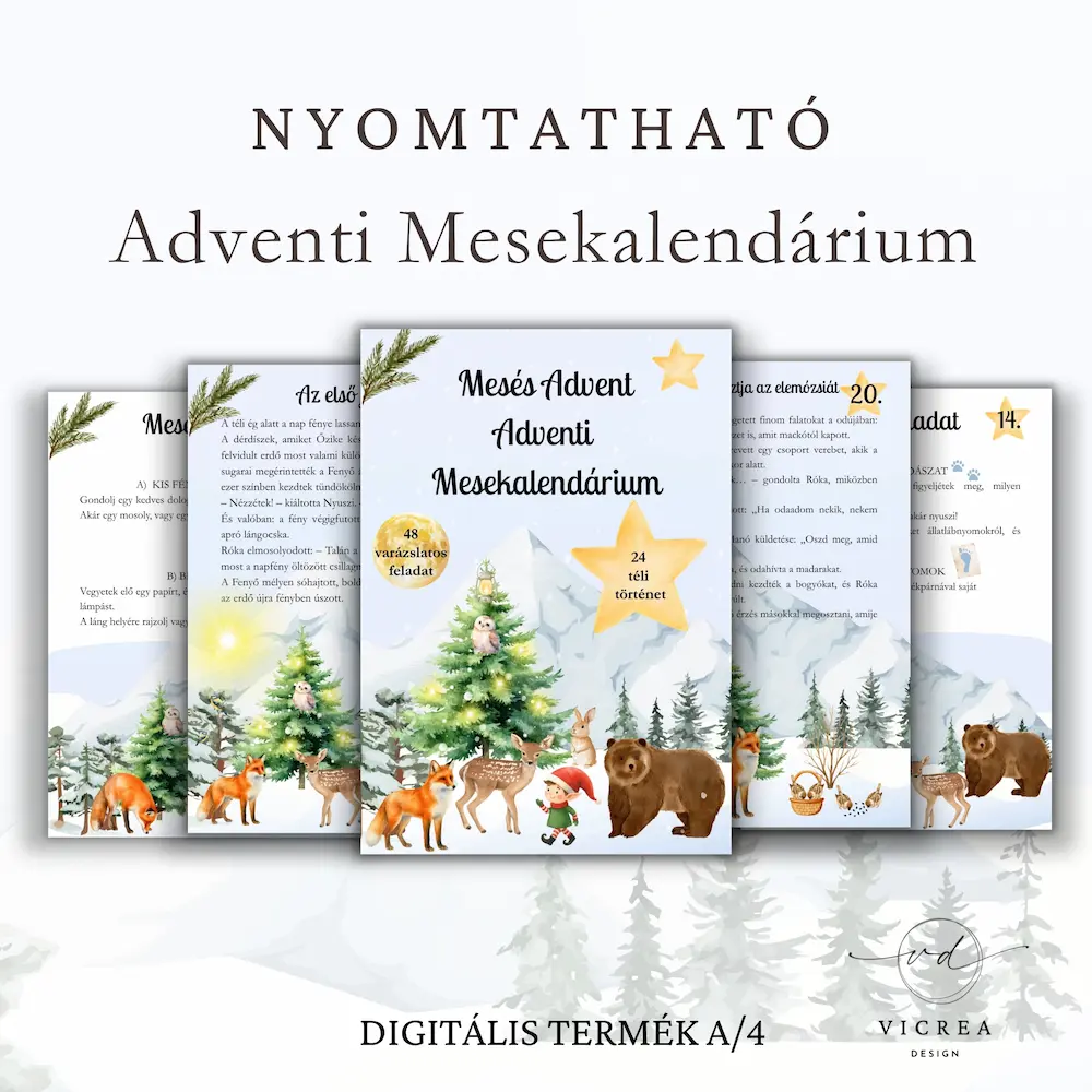 Mesés Advent mesekalendárium foglalkoztató