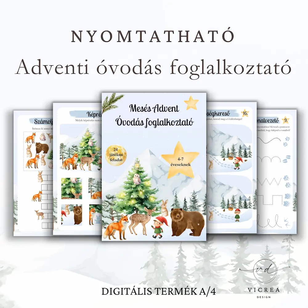 Mesés Advent mesekalendárium foglalkoztató