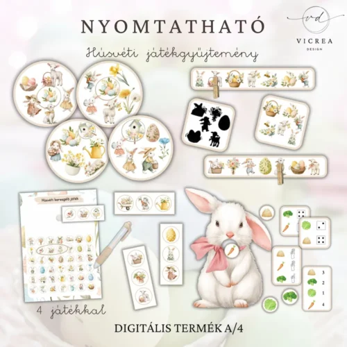 Vicrea Design nyomtatható húsvéti játékgyűjtemény
