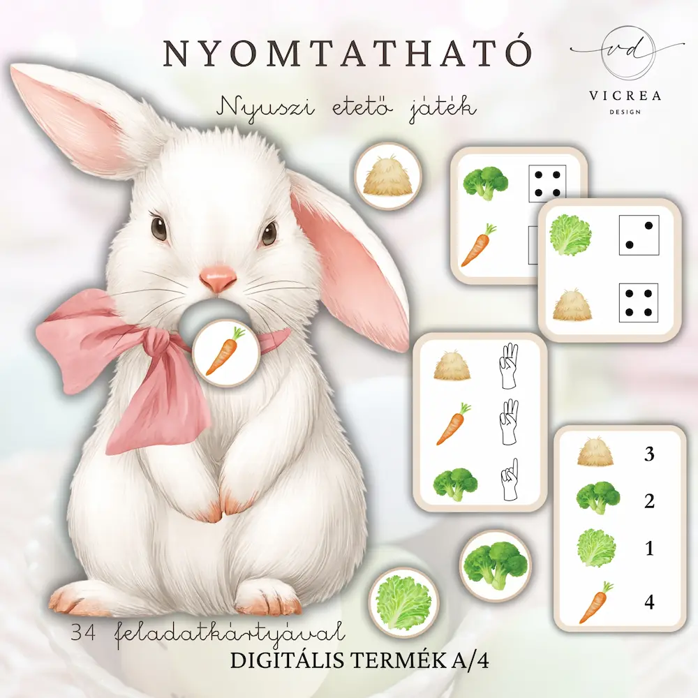 Vicrea Design nyomtatható húsvéti játékgyűjtemény