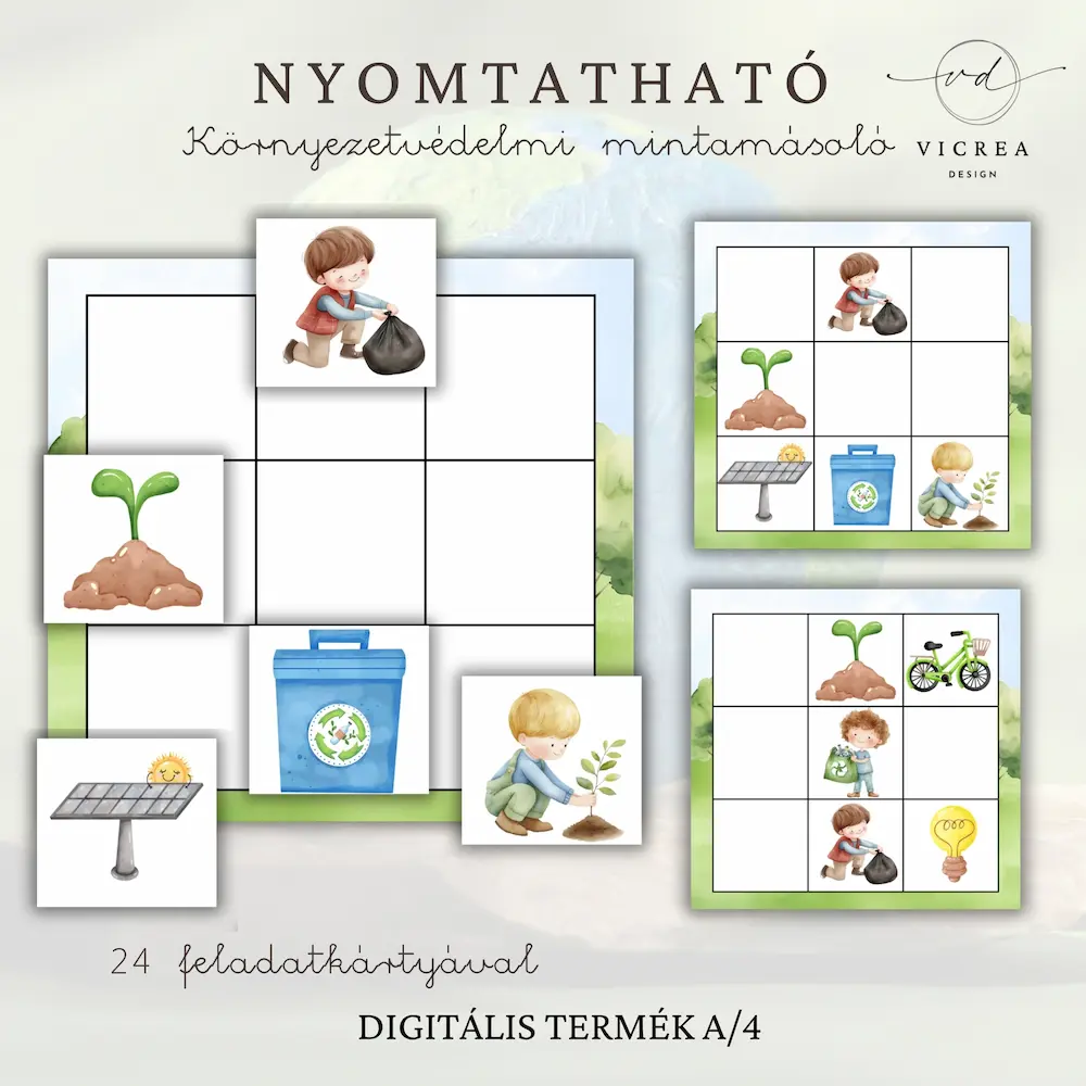 Vicrea Design Nyomtatható Öko kaland játékgyűjtemény