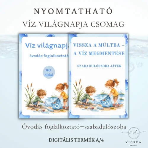 Vicrea Design Víz világnapja csomag szabadulószoba és foglalkoztató