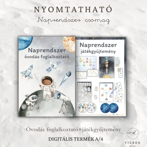 Vicrea Design Naprendszer csomag nyomtatható foglalkoztató és játékgyűjtemény