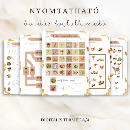 Vicrea Design nyomtatható pedagógiai foglalkoztatók