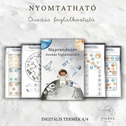 Vicrea Design Naprendszer nyomtatható foglalkoztató óvodásoknak