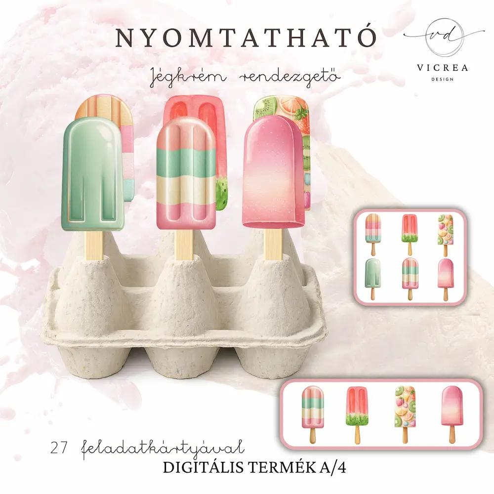 Vicrea Design Fagyi nyomtatható játékgyűjtemény óvodásoknak