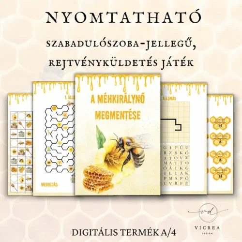 Vicrea Design A Méhkirálynő megmentése nyomtatható szabadulószoba
