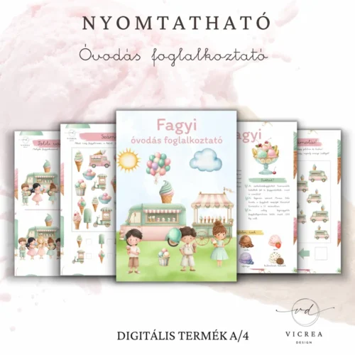 Vicrea Design Fagyi óvodás nyomtatható foglalkoztató