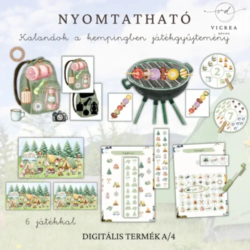 Vicrea Design Kemping nyomtatható játékgyűjtemény